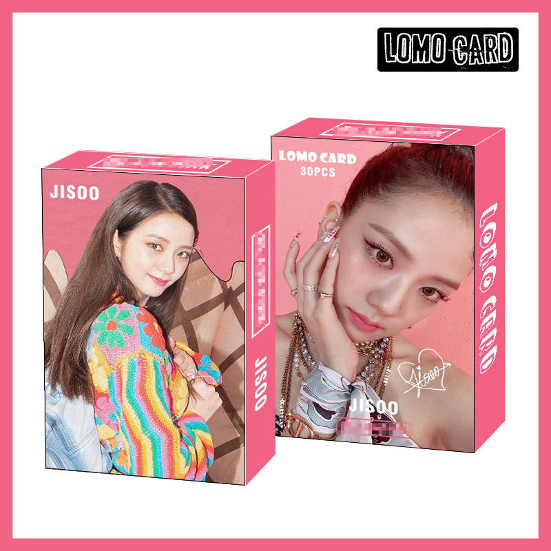 韩星周边女团粉墨 ROSE JENNIE RISOO LISA 照片卡写真珍藏LOMO卡