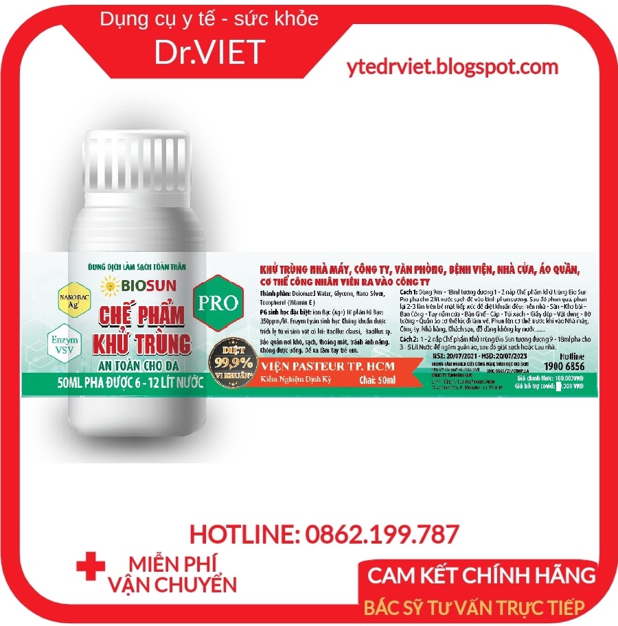 Xịt khử trùng diệt khuẩn bio sun pro chai 50ml-5 chai tặng 1 bình xịt rỗng 500mlkhử trùng khử khuẩn diệt khuẩn khử mùi hôi cơ thể không mùi an toàn cho sức khỏe người lớn và trẻ em quét sạch vi khuẩn khử khuẩn dịch bệnh