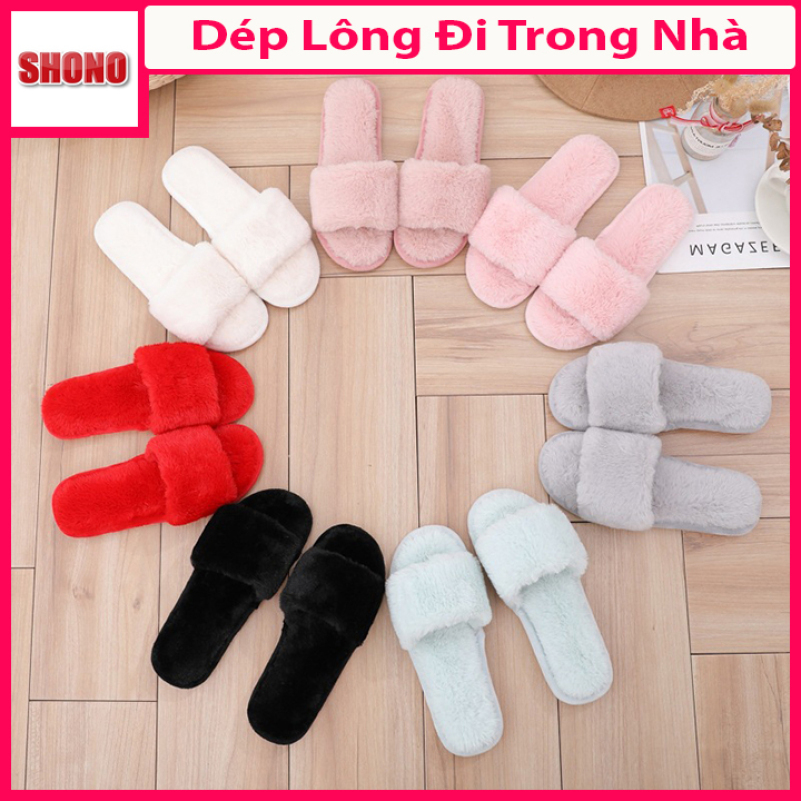 Dép Lông Đi Trong Nhà Mềm Mại Đế Cao Su Êm Chân Và Thoải Mái Gồm Nhiều Màu Sắc Lựa Chọn giá rẻ