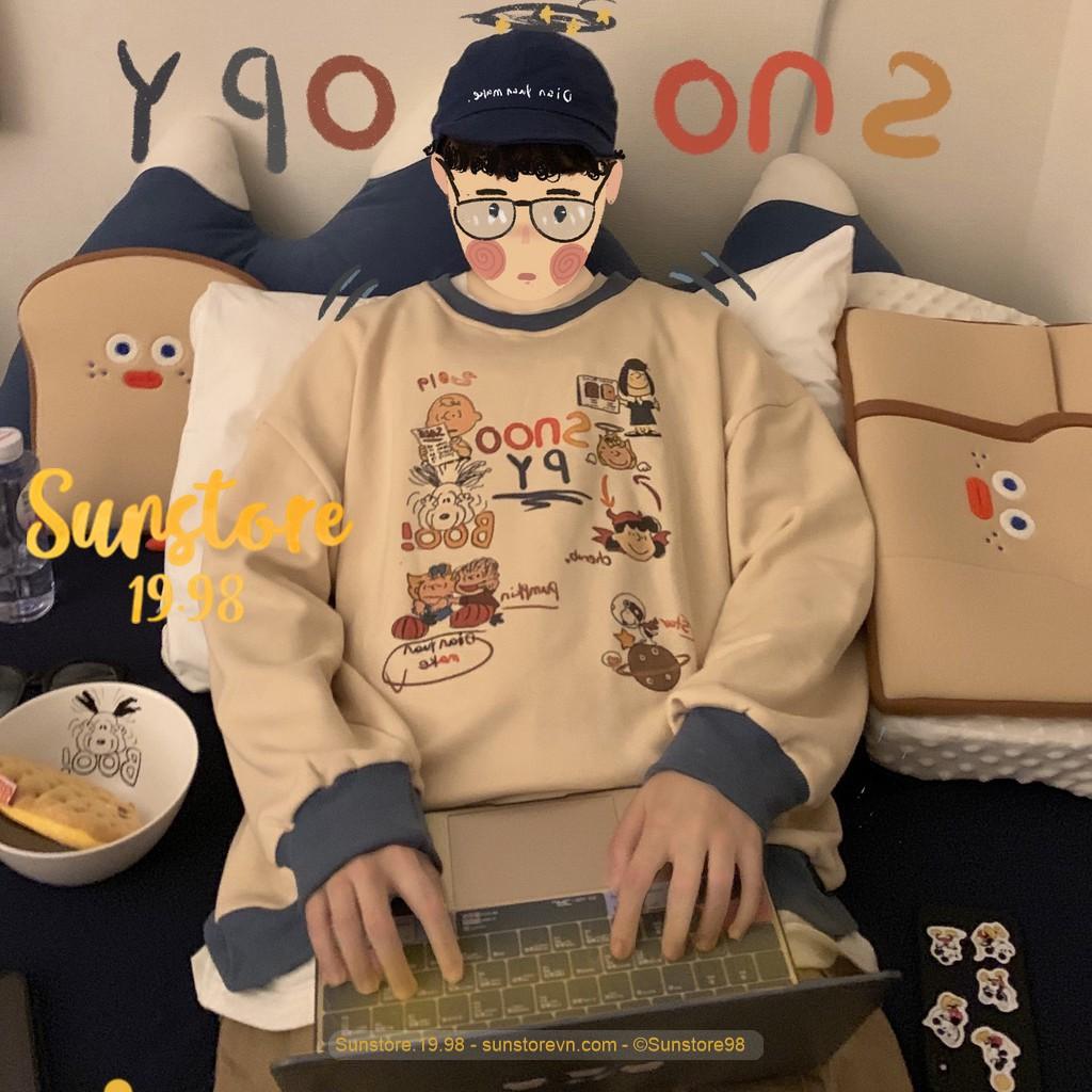 [HCM]Áo sweater phối bo xanh