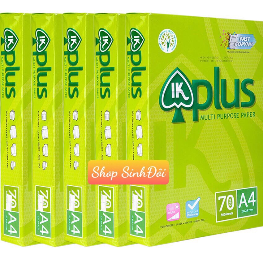 Giấy A4 plus - 70 gsm - 500 tờ