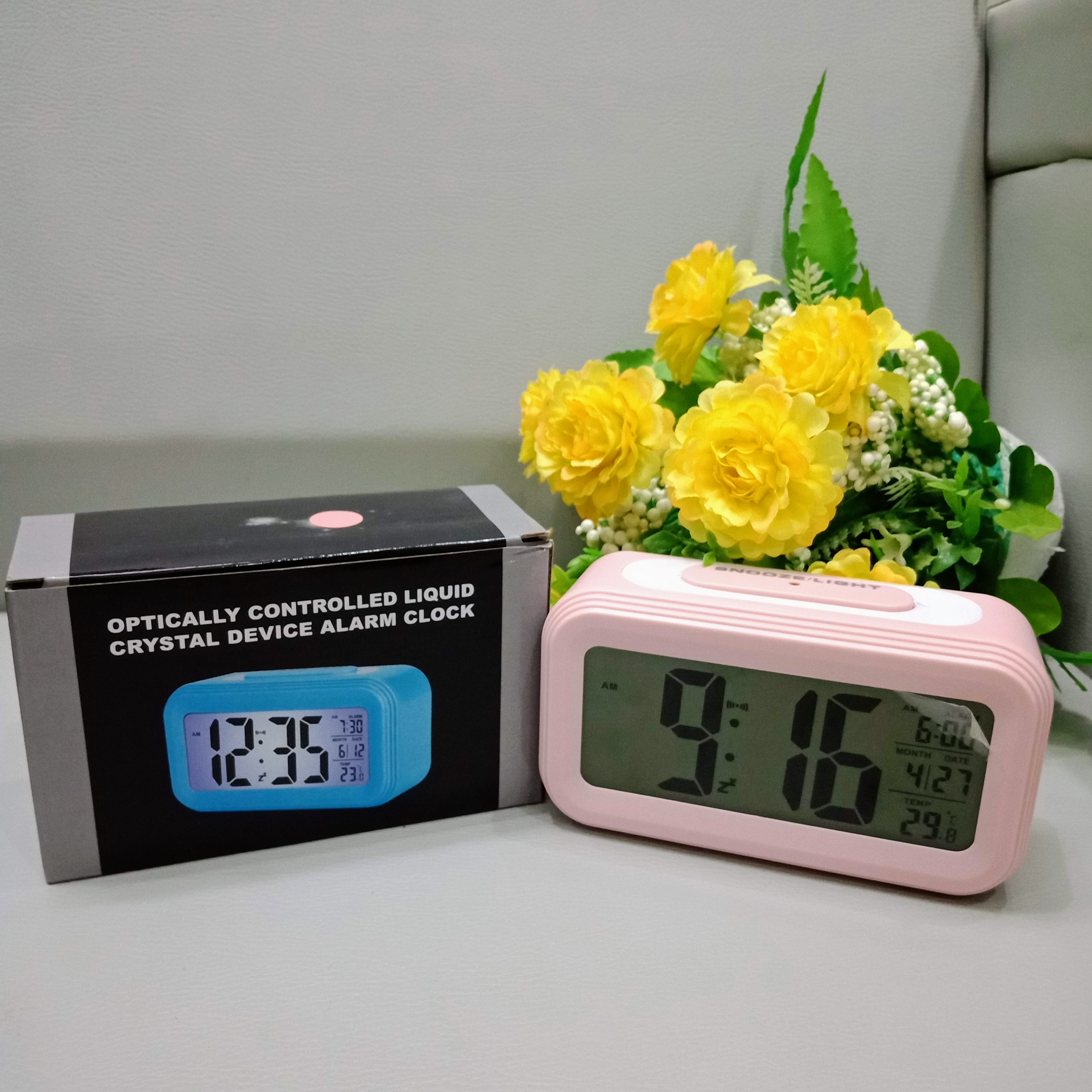 [TẶNG PIN] Đồng hồ báo thức kỹ thuật số với đèn LED - LC01 tích hợp Lịch, Nhiệt Độ