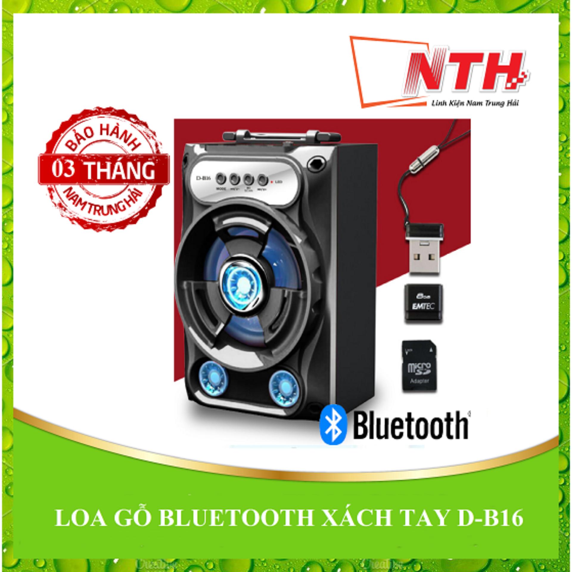 [HCM]Loa gỗ Bluetooth xách tay D-B16