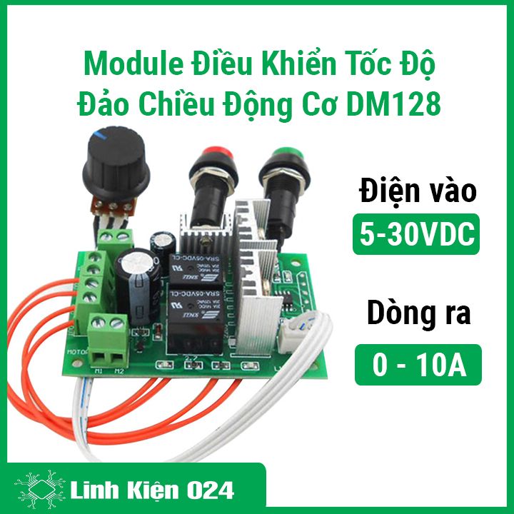 Module điều khiển tốc độ và đảo chiều động cơ dm128 12v 24v