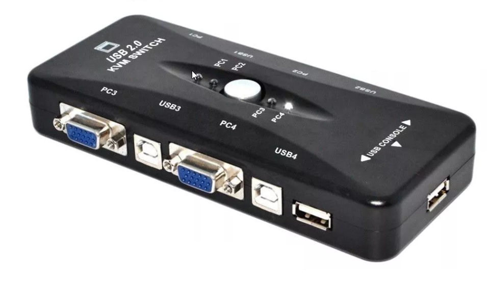 Switch KVM MANUAL 4 PORT CỔNG USB cao cấp