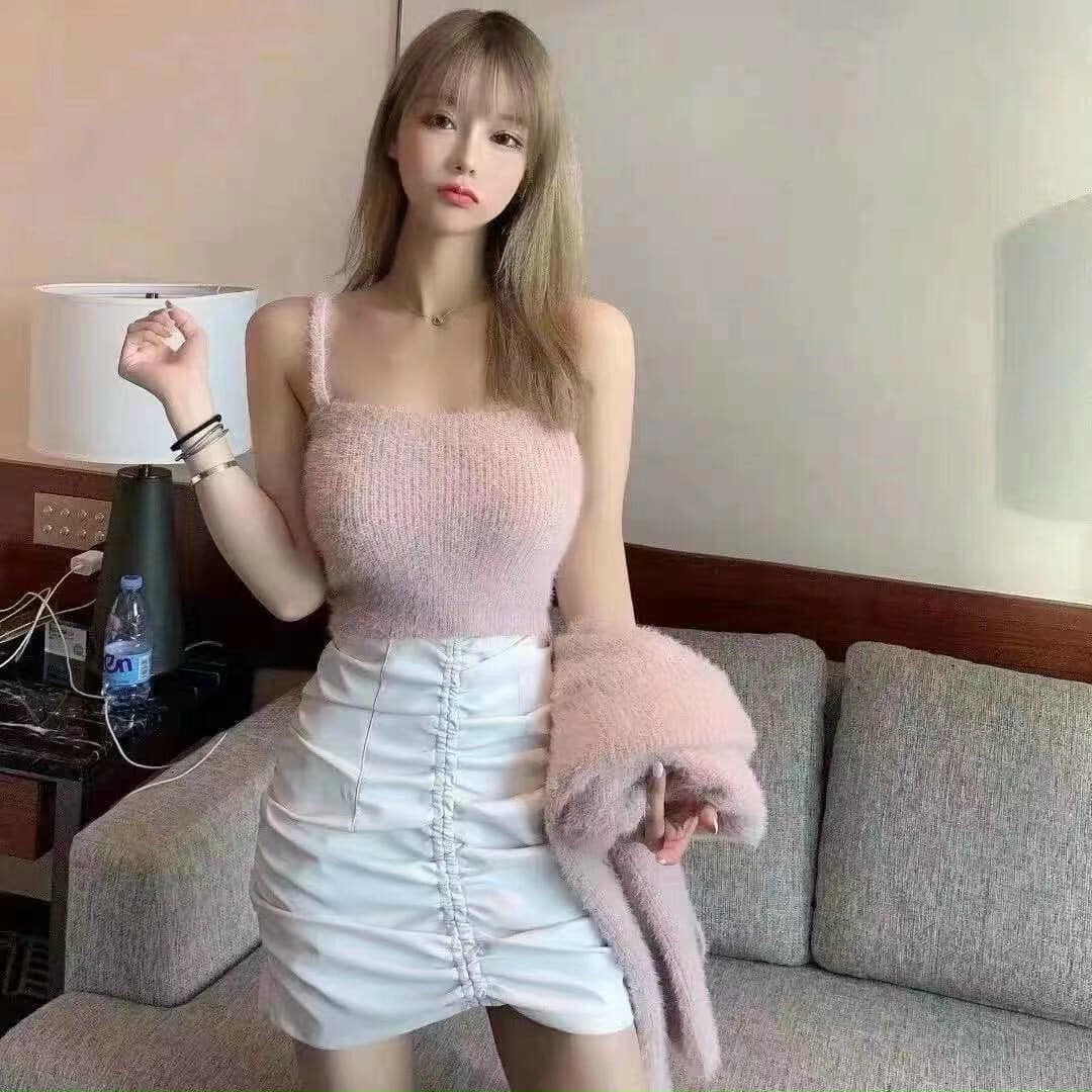 Set áo (2 dây và 1 áo cardigan ngoài cùng) chất cùng màu GS-56