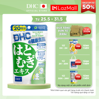 Viên uống Trắng da DHC Nhật Bản Adlay Extract giúp trắng da, giữ ẩm duy trì làn da mềm mại, căng mướt thumbnail