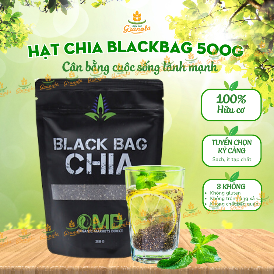 Hạt Chia Đen - Hạt chia Black Bag Úc Hàng Chuẩn - (Hạt Ngon)