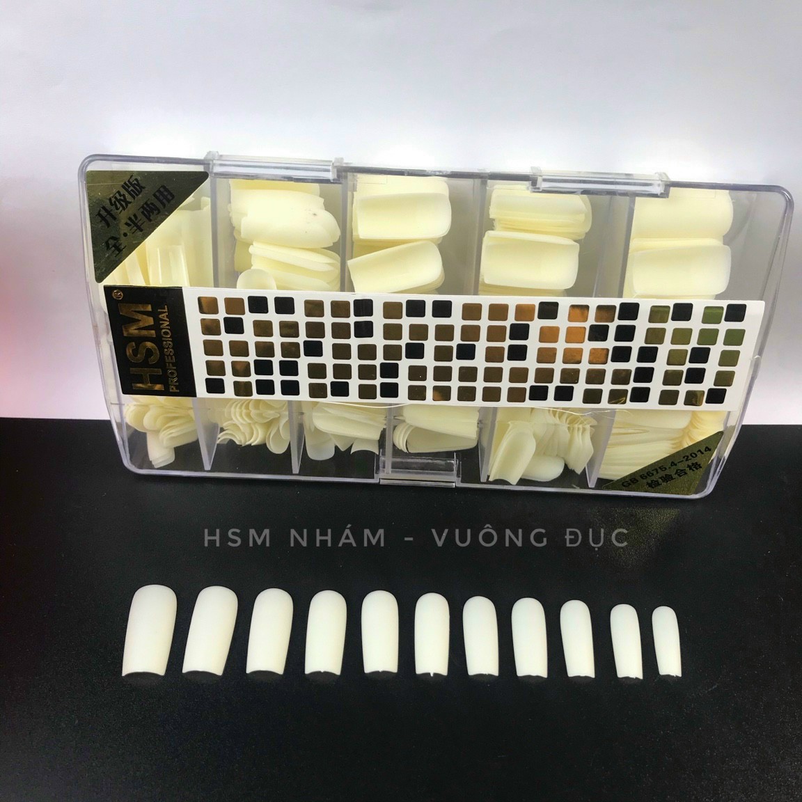Móng Úp HSM Nhám Fom Thang Vuông Nhọn Bầu - sinailmi