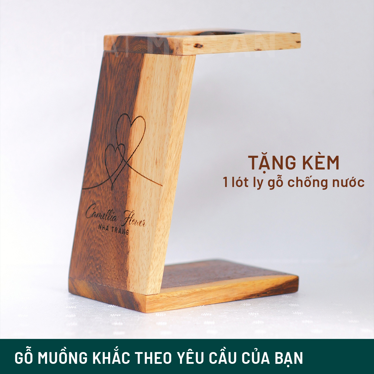 Giá Đỡ Phin Cà Phê Trung Nguyên, Giá Pha Cà Phê Bằng Gỗ Tự Nhiên, Giá Đỡ Phễu V60 Kiểu Pour Over