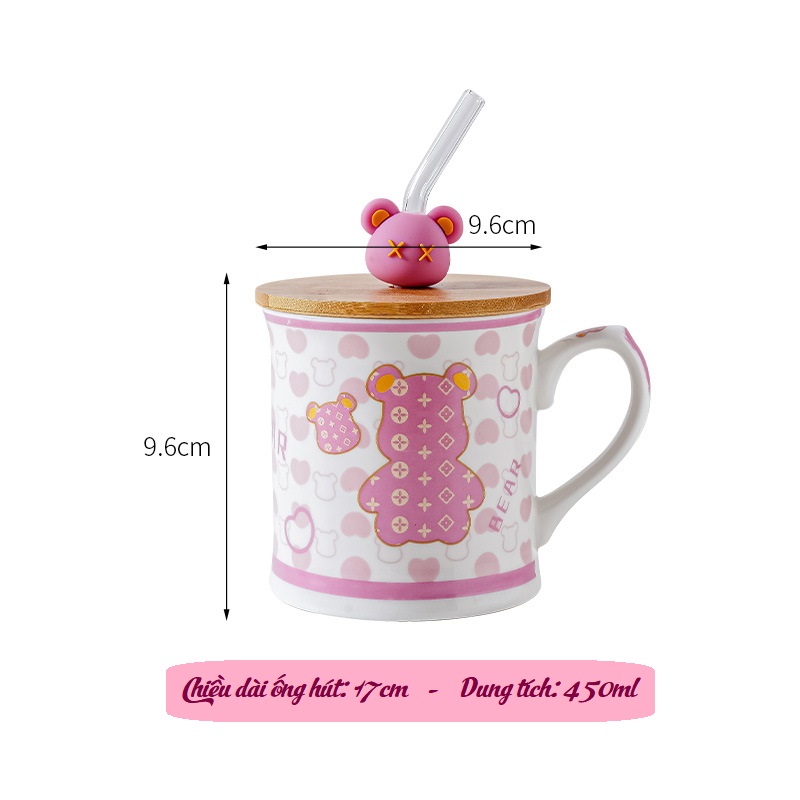 Ly sứ Bearbrik cao cấp sang trọng