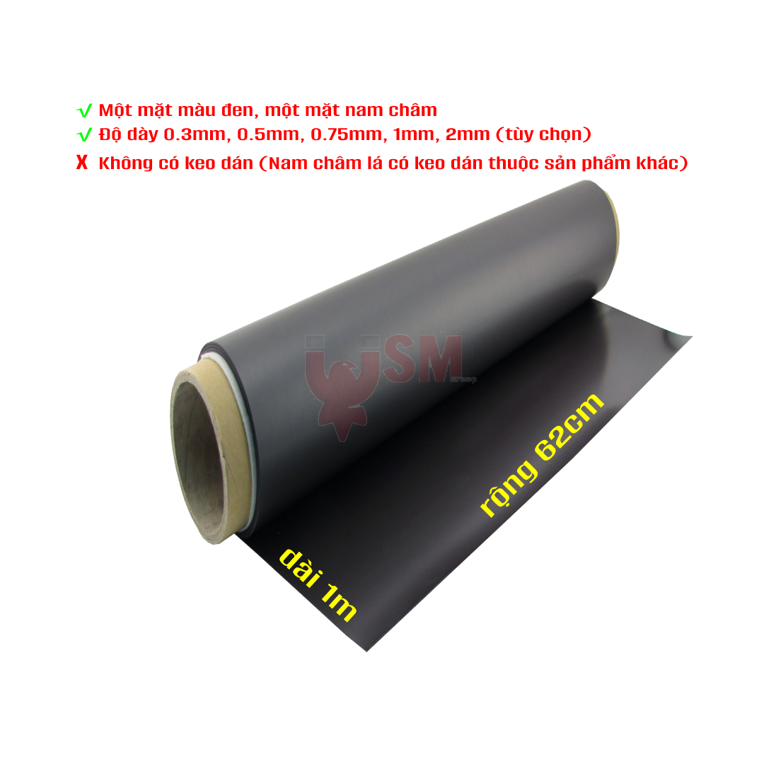 Nam châm lá dài 1m rộng 62cm dày 2mm