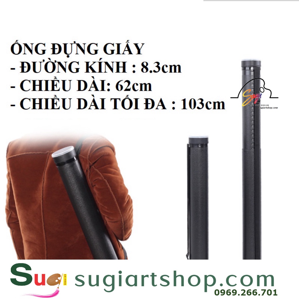 Ống đựng giấy vẽ a3 / a2 / a1 / a0 - ống nhám fi8 – nắp trắng