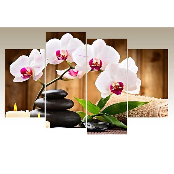 Binbin tnt66 spa orchid art wall picture (free tri-foot nail)