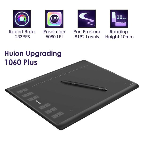 Bảng giá Bảng vẽ cảm ứng Huion H1060P với bút vẽ PW100 không cần dùng pin - Huion 1060 P Phong Vũ