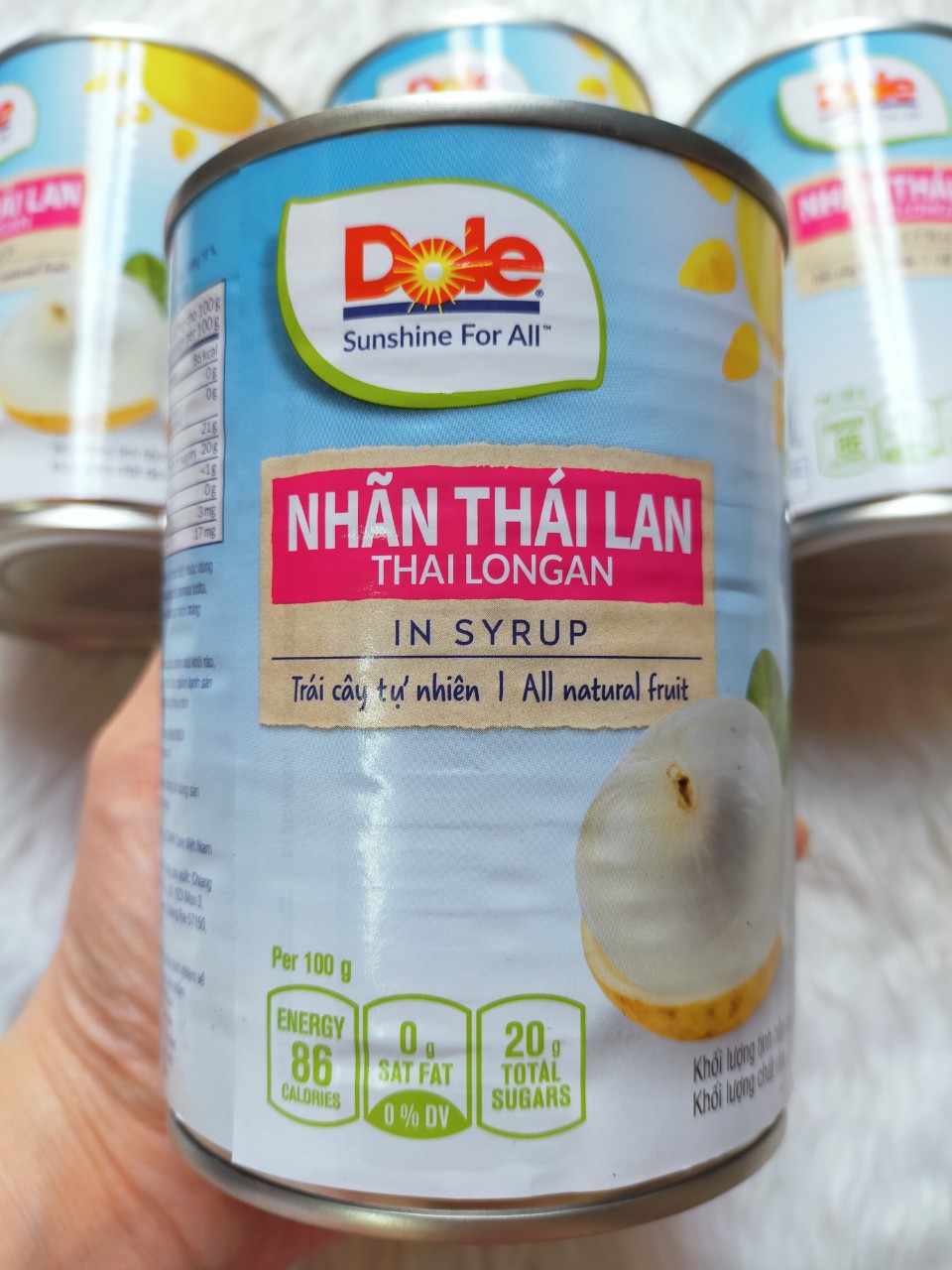 Nhãn ngâm Thái Lan Dole - Lon 565gr