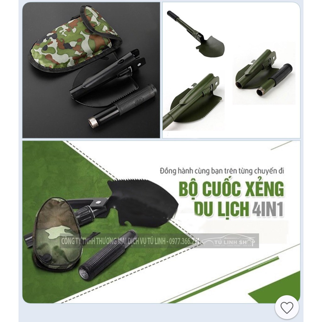 Bộ cuốc xẻng đa năng 4 trong 1