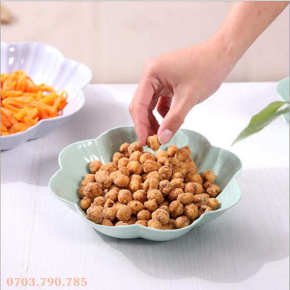 [HCM]Dĩa nhựa lúa mạch hình hoa size LỚN - KT: 27.5 cm