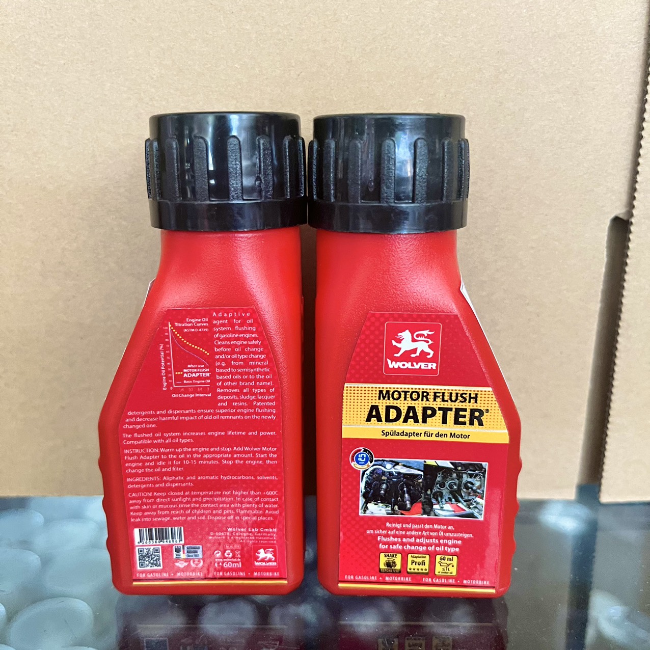 Wolver Moto Flush Adapter Engine Cleaning Solution 60ml for German Imported Motorcycles