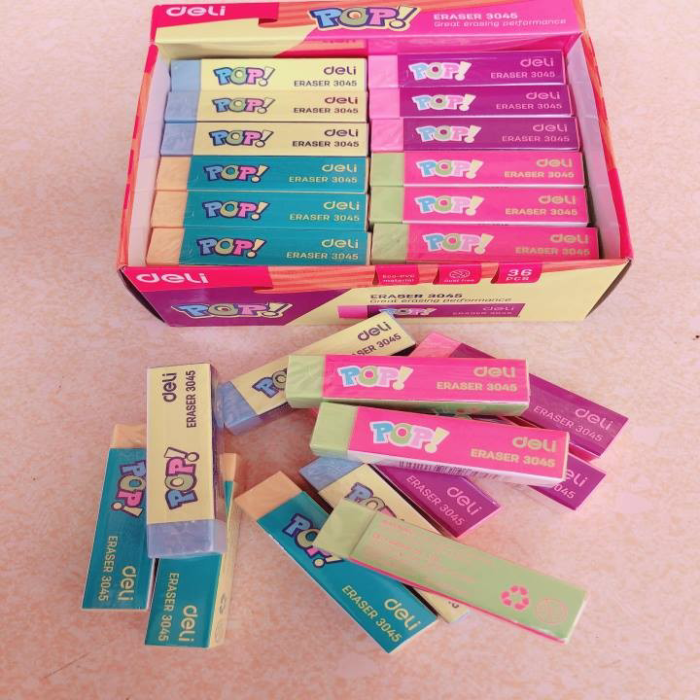 Tẩy Bút Chì Deli 2 Chiếc Loại To