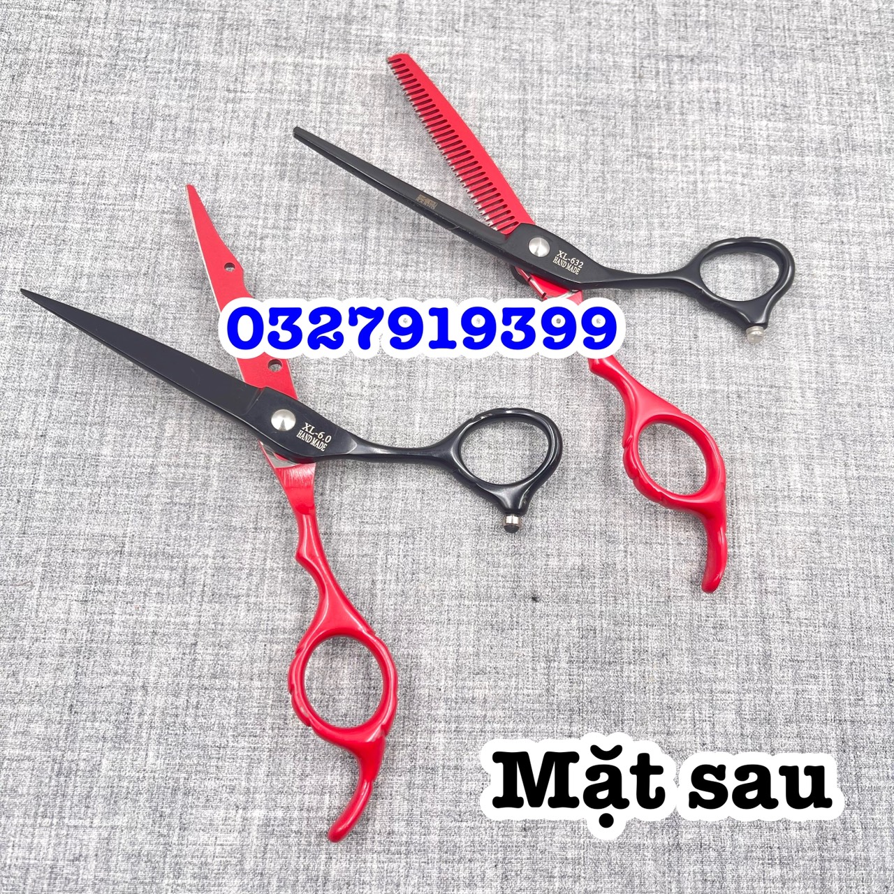 Kéo cắt tóc cao cấp Kai 6.0 ( đỏ đen )