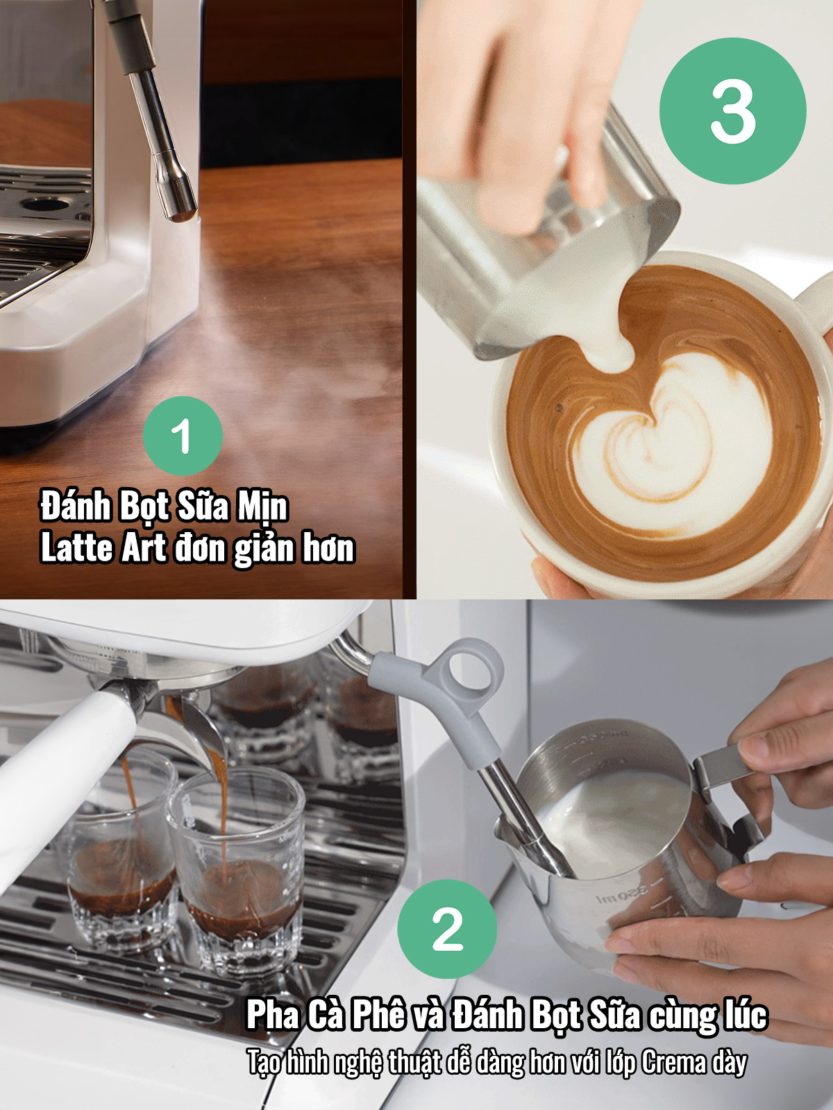 Máy pha cafe espresso CF07PLUS nâng cấp tích hợp xay 20 mức độ, với 2 boilers độc lập cùng·chế độ định lượng flow meter, họng pha inox 58mm