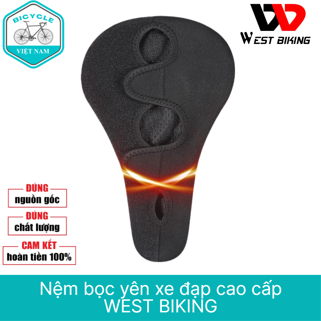 Nệm Bọc Yên Xe Đạp Silicon Siêu Mềm WEST BIKING – Thoáng Khí, Tặng Bọc Trùm Mưa