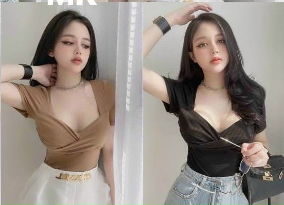 Áo kiểu nữ thun borip xoắn ngực cực hot.