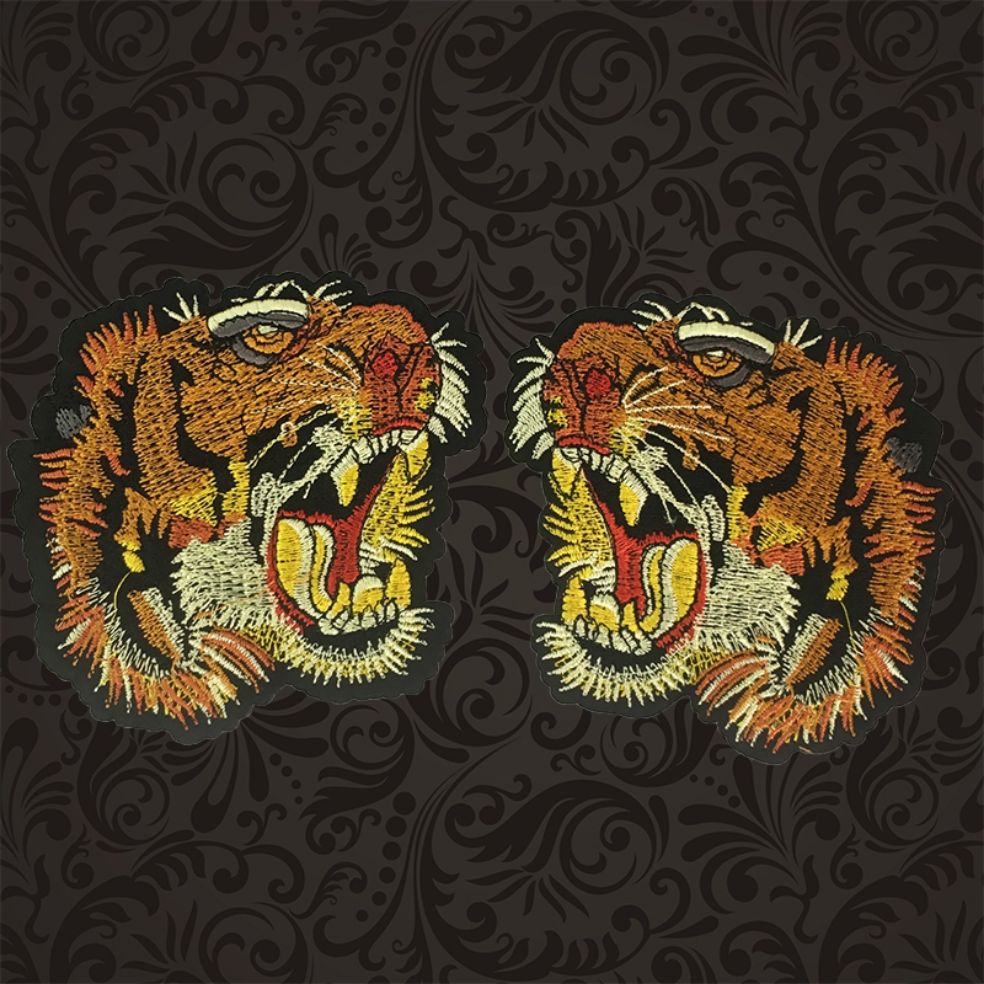 Sticker thêu đầu hổ