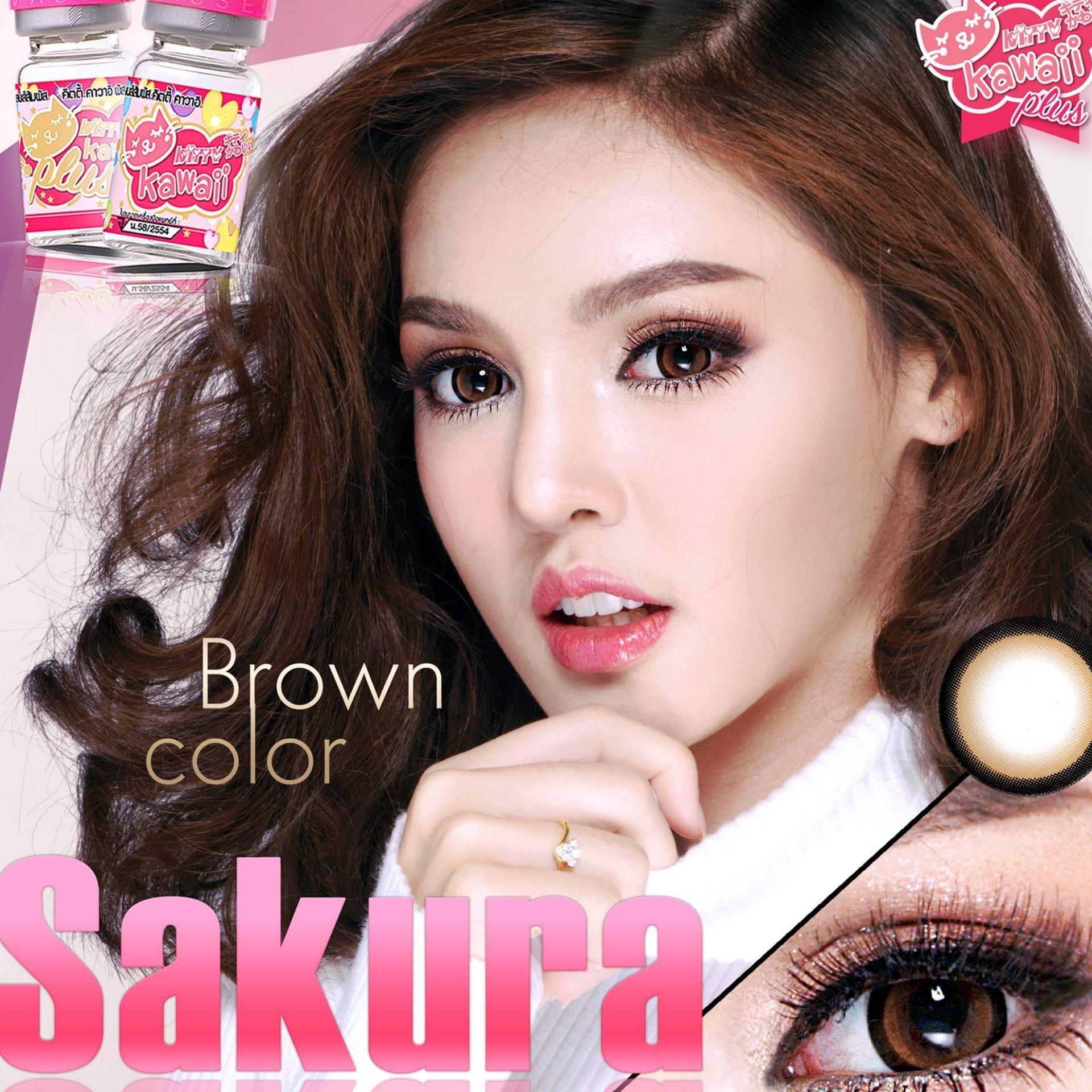 Contact Lens Brown Color 1 Year With Free Case Design 38