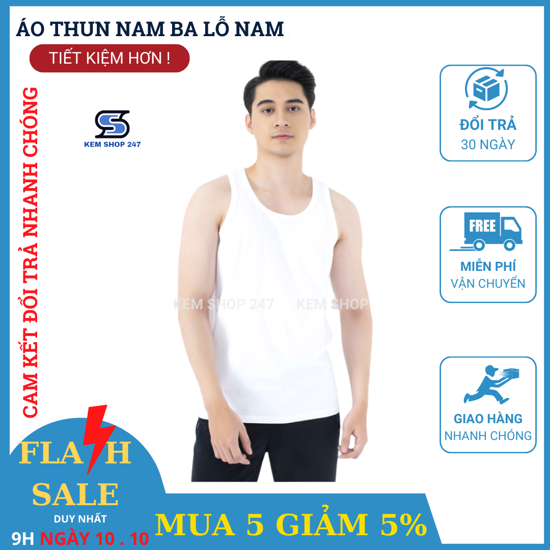 Áo ba lỗ nam Ledatex hàng xuất khẩu ,chất liệu cotton mềm mại, thoáng khí, thấm hút mổ hôi tốt, giúp bạn khi mặc luôn cảm thấy thỏa mái và tự tin-KEM SHOP 247