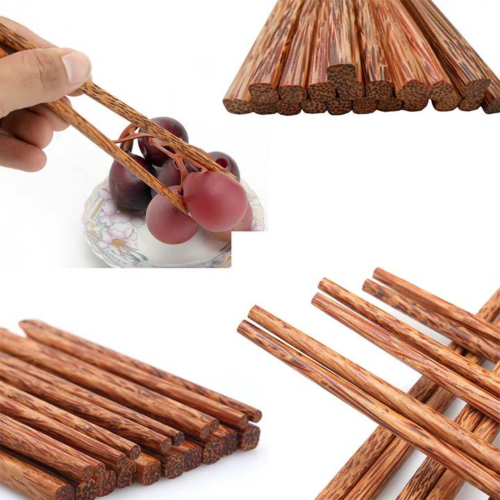 Combo 10 đôi đũa dừa Bến Tre cao cấp