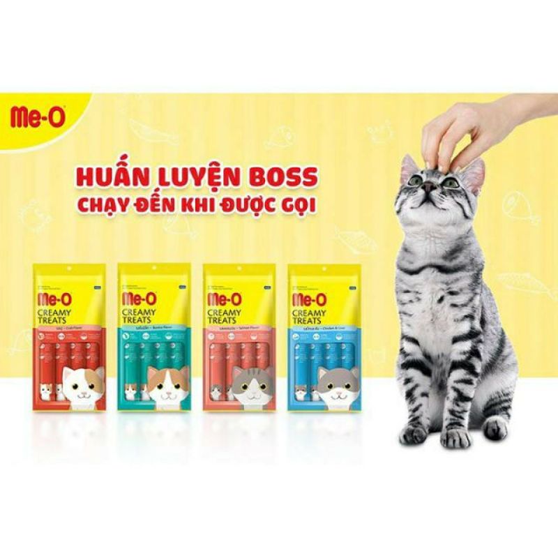 Súp Thưởng dinh dưỡng Me-O Creamy Treats Cho Mèo - 1 thanh Gan Gà