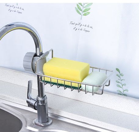 Khay, Giá Inox Gắn Vòi Rửa Bát Đựng Đồ Rửa Chén