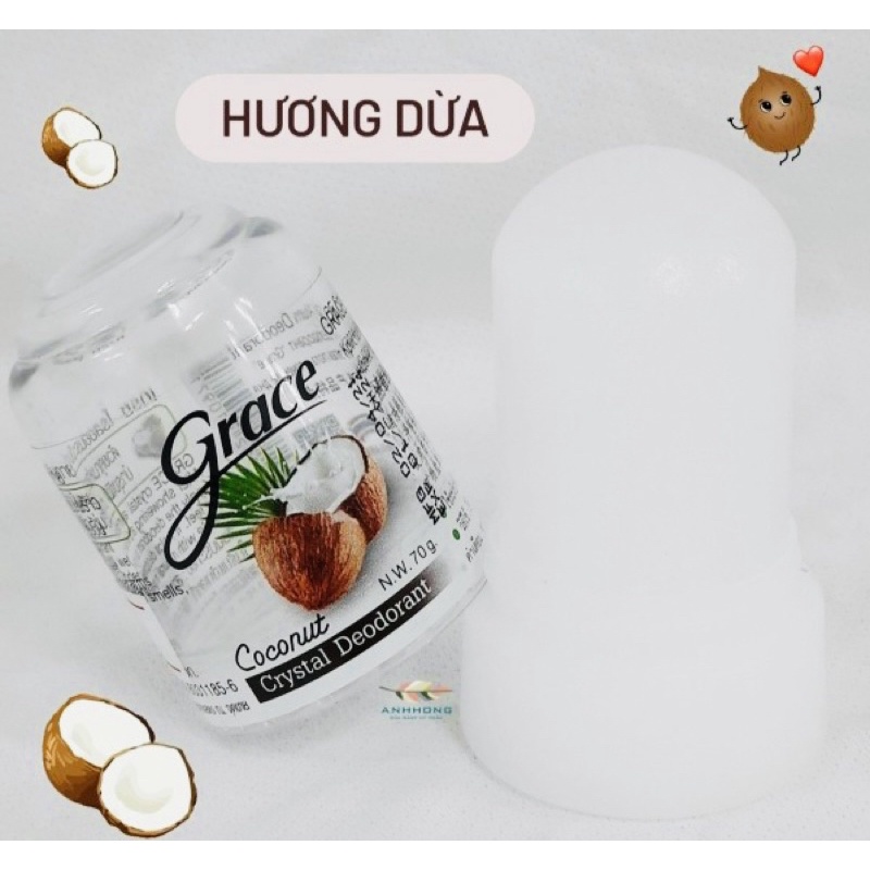 Lăn khử mùi đá khoáng Grace thái lan 50gam