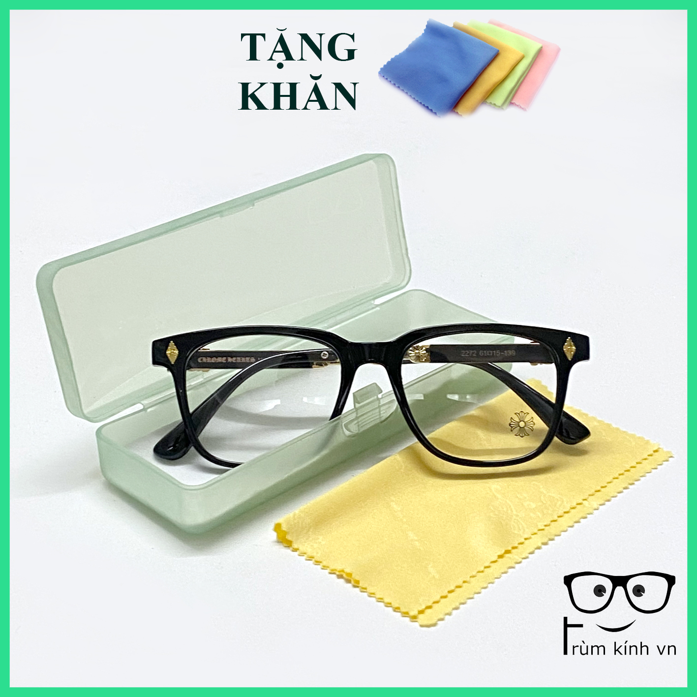 KÍNH CHROME HEART THỜI TRANG CAO CẤP ITALY [ GỌNG VÀNG]