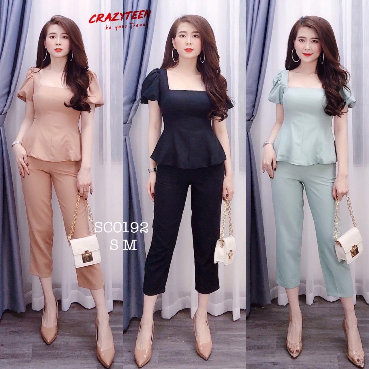 Sét bộ tay lỡ cổ vuông-HC