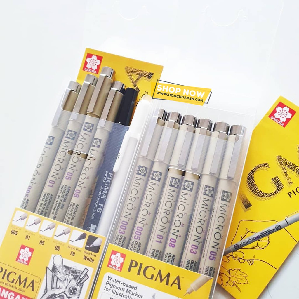 [HCM]Bộ 8 Bút Line Màu Sakura Pigma