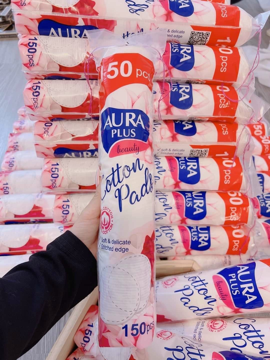 Bông tẩy trang AURA 150 miếng
