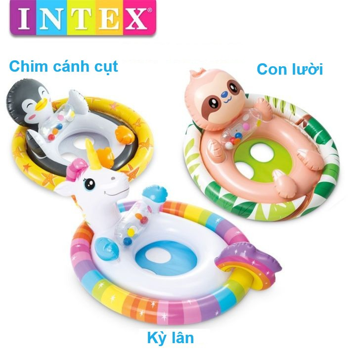 Phao bơi xỏ chân chính hãng Intex nhiều mẫu đáng yêu cho bé