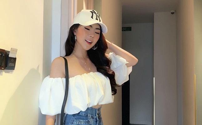 [HCM]Áo croptop nữ tay bồng cá tính áo trễ vai nữ quyến rũ áo chun nữ cách điệu chất vải chiffon cao cấp free size dưới 55kg