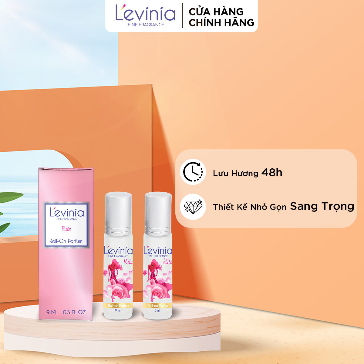 Combo 2 Nước Hoa Cao Cấp Dạng Lăn L'evinia Hương Ritz 9ml