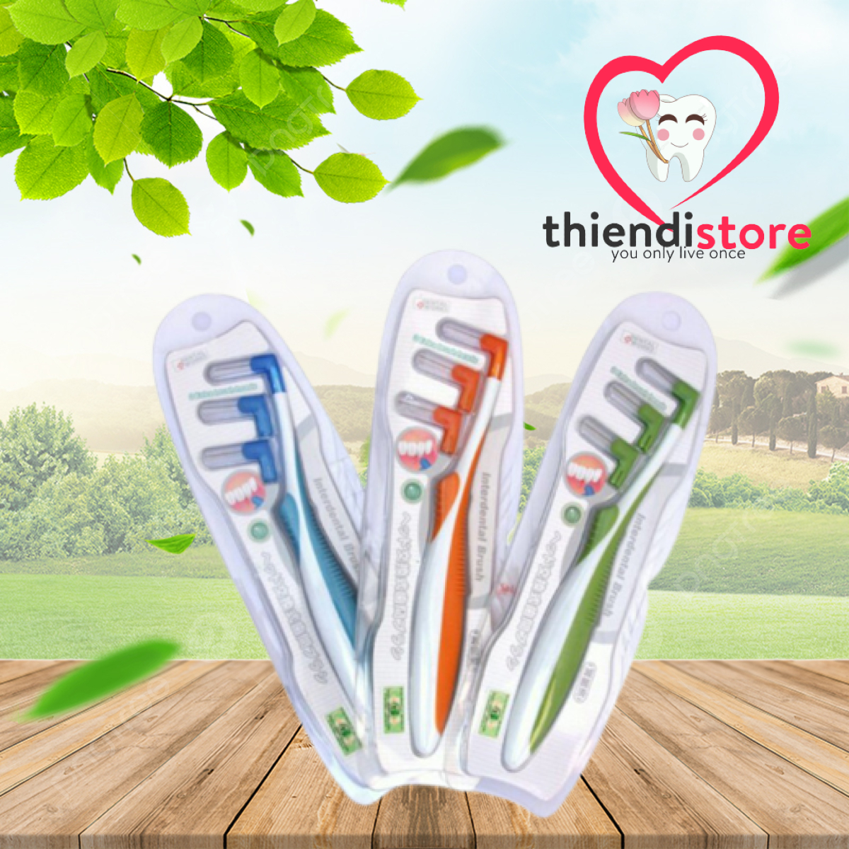 Bộ 8 đầu bàn chải kẽ răng Nhật Bản CH3