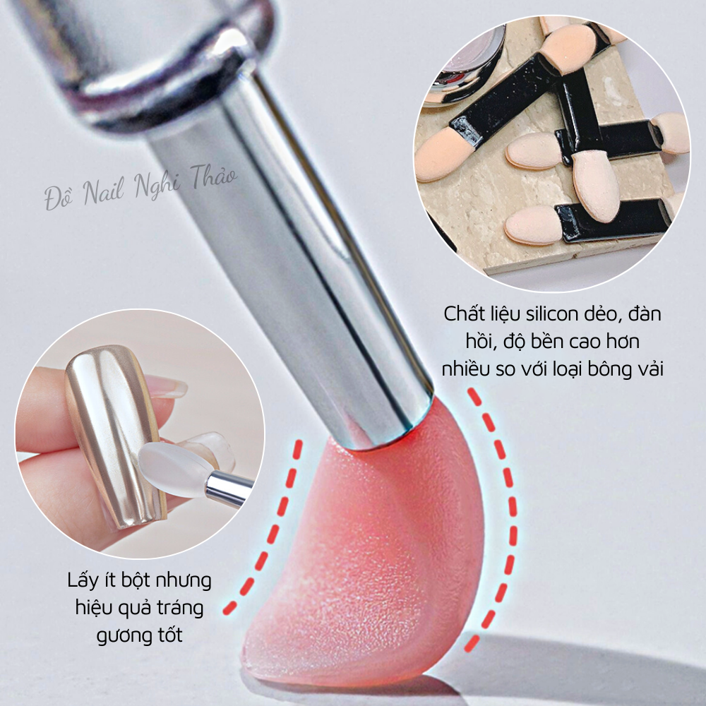 Cọ chà tráng gương silicon nail