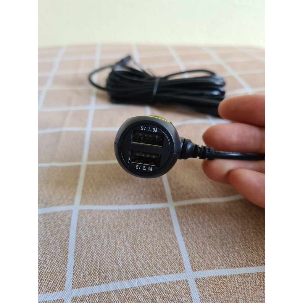 [] Dây Nguồn Camera Hành Trình 2 cổng usb NAVITEL