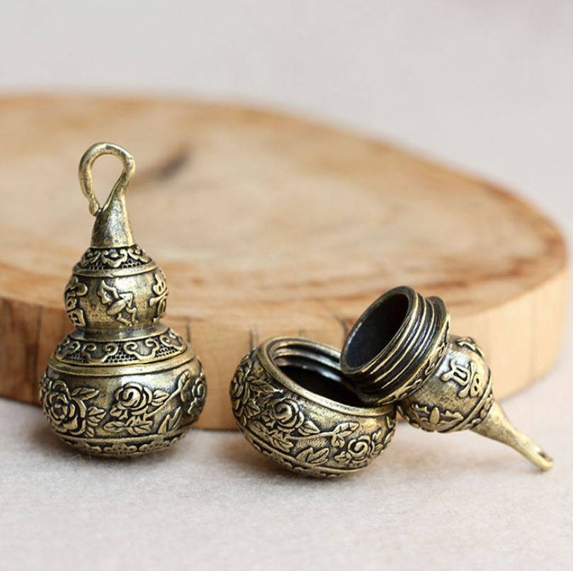 Tượng Nhỏ Bằng Đồng Hình Bình Hồ Lô (Kích Thước: 2 size)