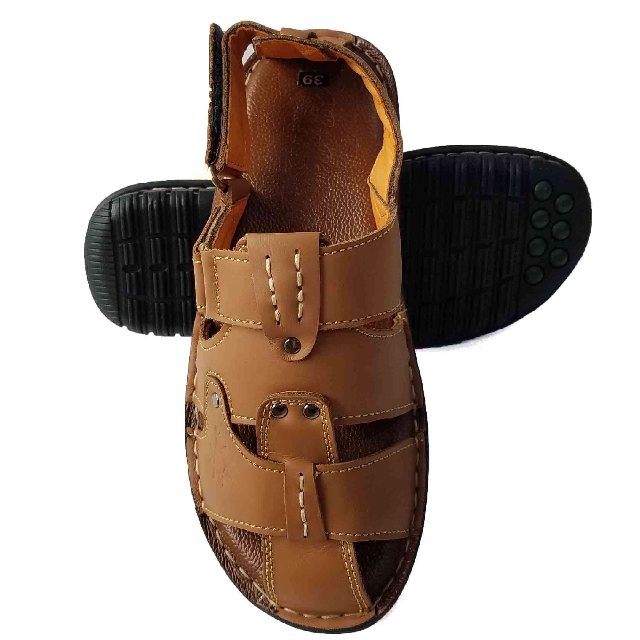 [HCM]Giày Sandal Bít Mũi Nam BIGBEN Da Bò Thật Cao Cấp