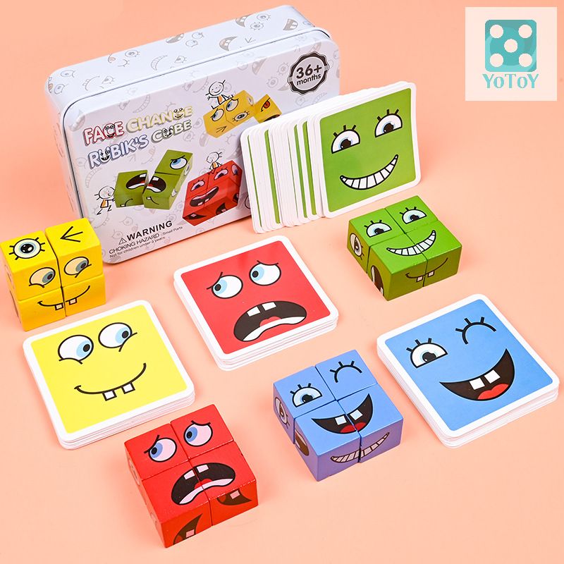 Rubik cảm xúc-Face change rubik’s cube (Hộp sắt xếp hình 3D theo biểu cảm khuôn mặt)