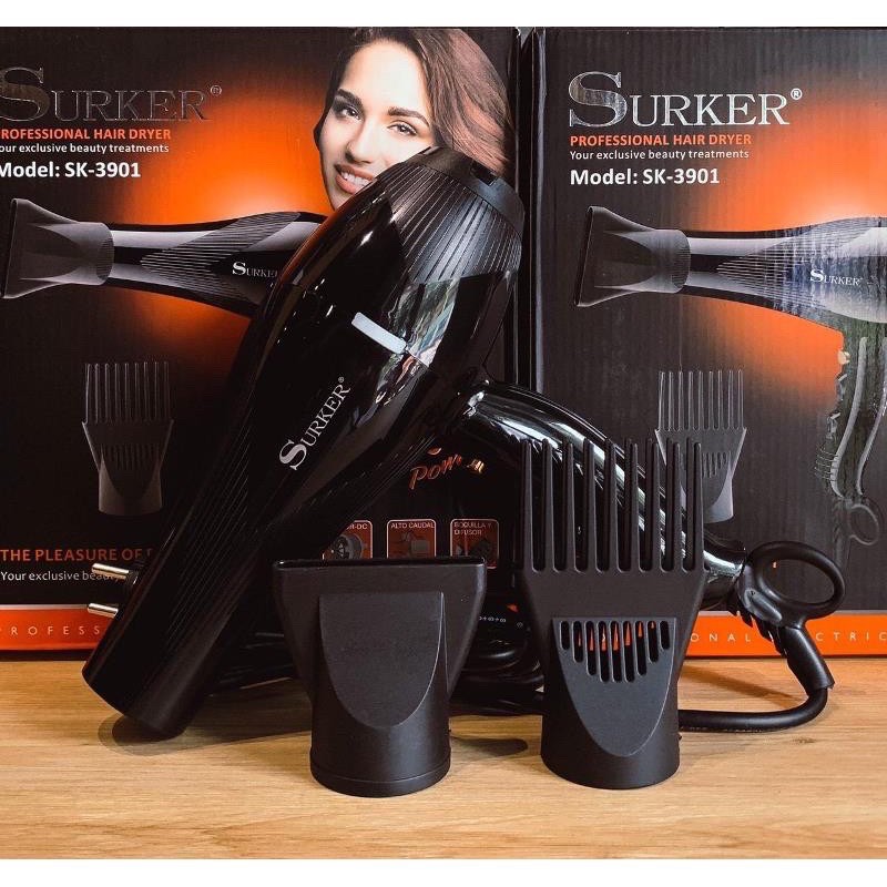 [HCM][CÔNG SUẤT THẬT 3000W ] Máy sấy tóc Surker SK-3901 TẶNG KÈM LƯỢC