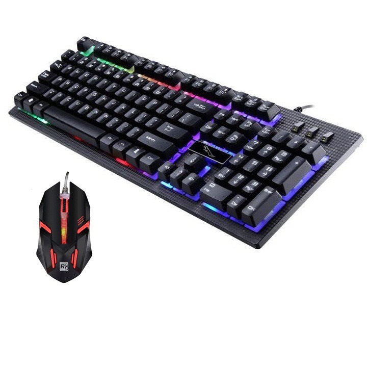 Combo bộ bàn phím chuột G20 giả cơ led 7 màu siêu đẹp